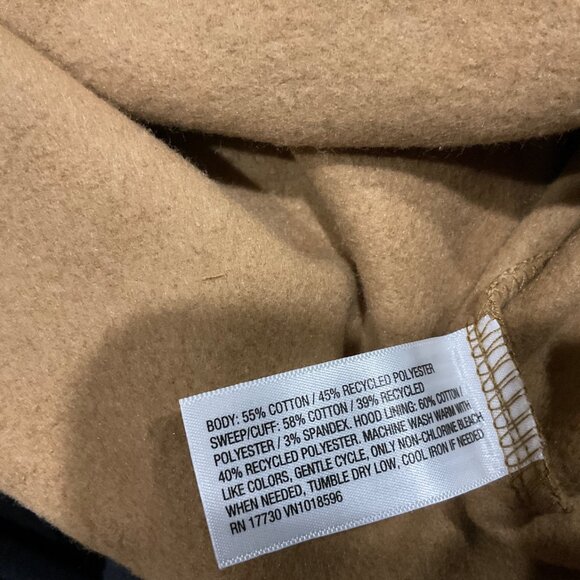 Men's Hooded Zip-Up Sweatshirt - Goodfellow & Co™ Brown L: Midweight Fleece - Picture 2 of 3